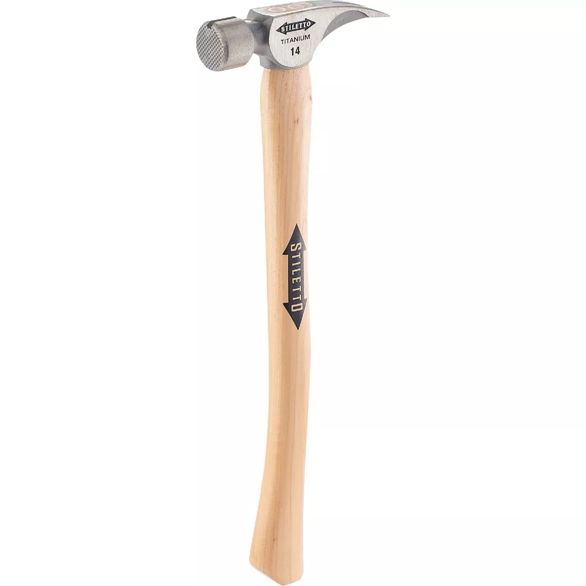 Stiletto 14 Oz. Milled-Face Framing Hammer with Curved Hickory Handle