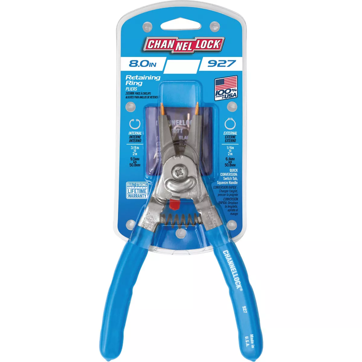 Channellock 8 In. Snap Ring Pliers with Straight Tip/90-Degree Bend Tip - photo 2