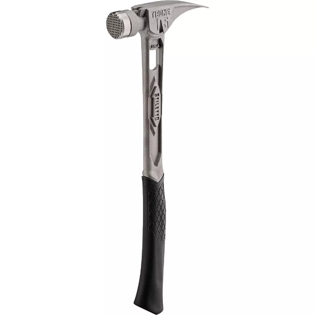 Stiletto TiBone 15 Oz. Milled-Face Framing Hammer with Curved Titanium Handle