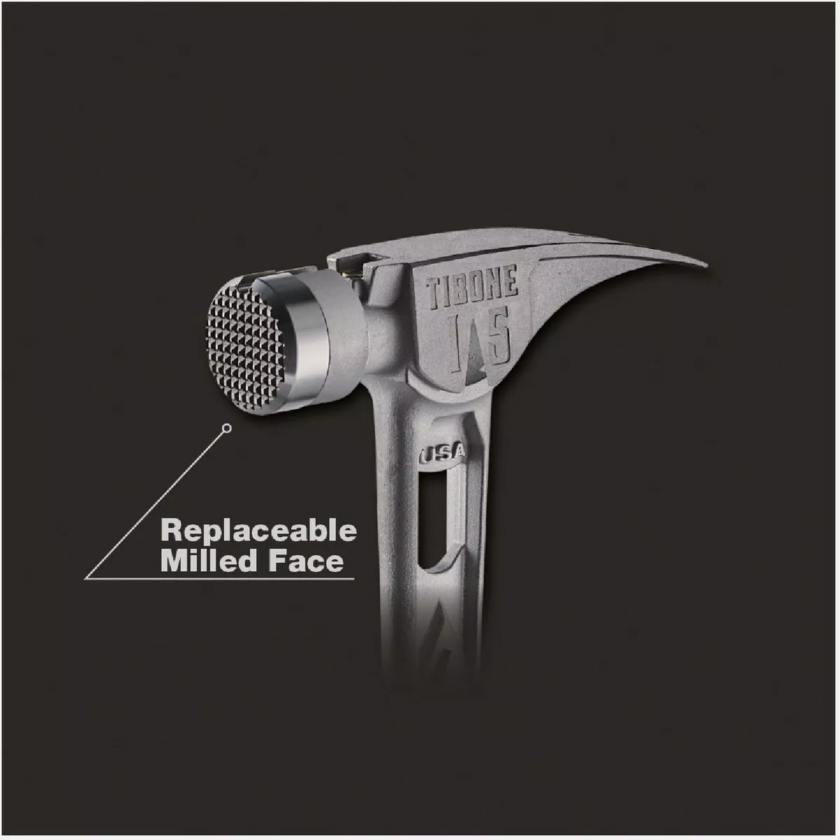 Stiletto TiBone 15 Oz. Milled-Face Framing Hammer with Curved Titanium Handle - photo 2