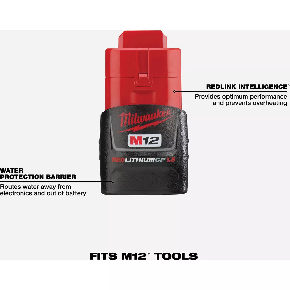 Milwaukee M12 REDLITHIUM Lithium-Ion 1.5 Ah Compact Battery Pack - photo 4