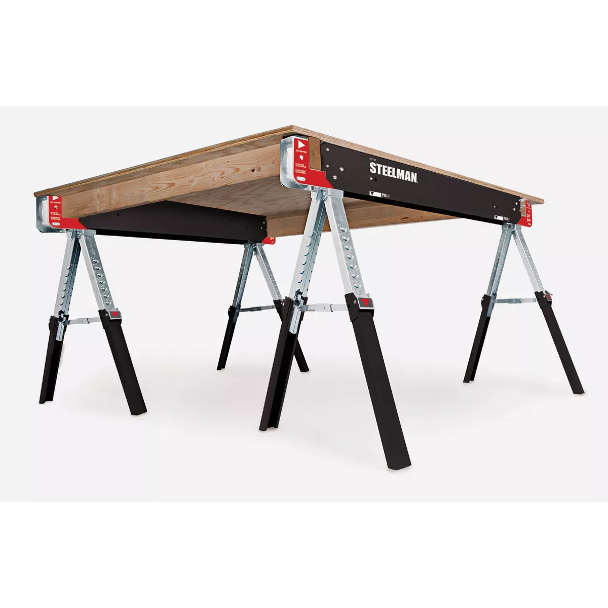 Steelman 42 In. Adjustable Folding Multi-Purpose Sawhorse - photo 6