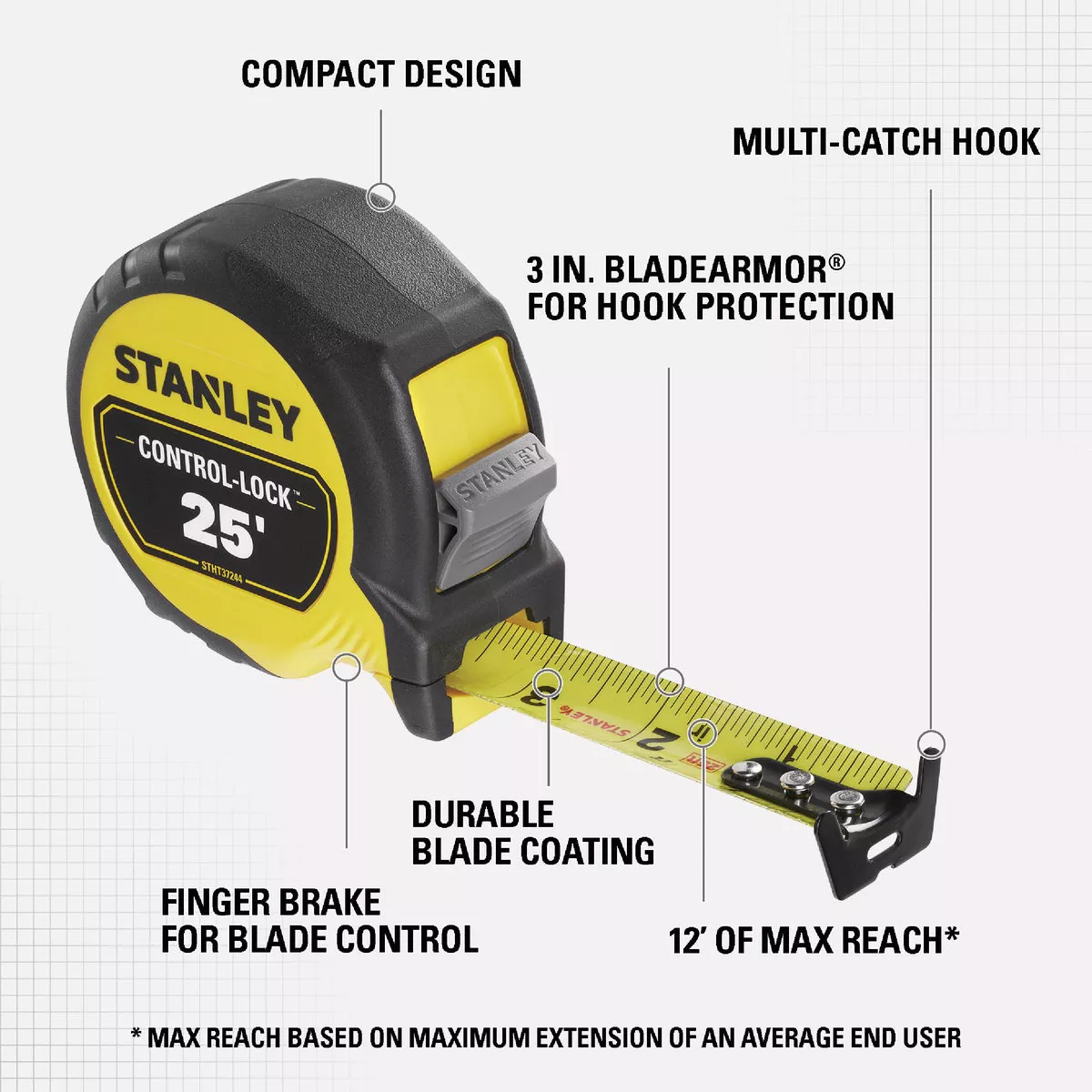 Stanley 25 Ft. Control-Lock Tape Measure - photo 4