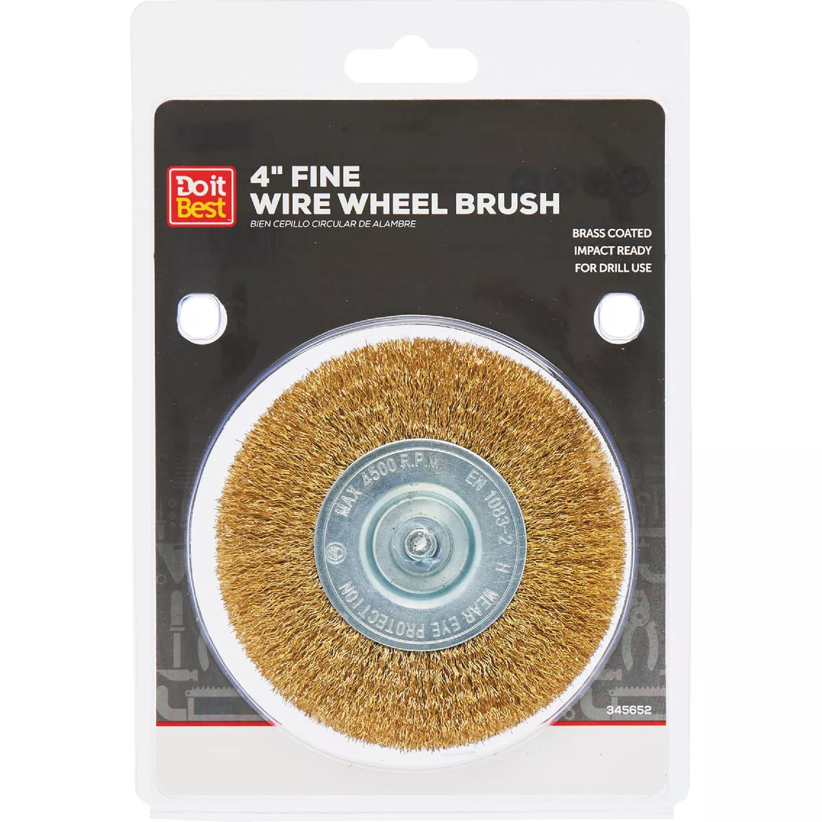 Do it Best 4 In. Mounted, Fine Drill-Mounted Wire Wheel