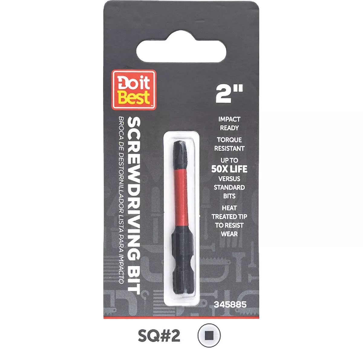 Do it Best 2 In. Square #2 Impact Ready Screwdriver Bit