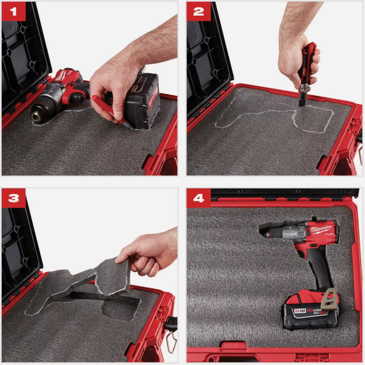 Milwaukee Low-Profile Customizable Foam Insert for PACKOUT Drawer Tool Boxes - photo 5