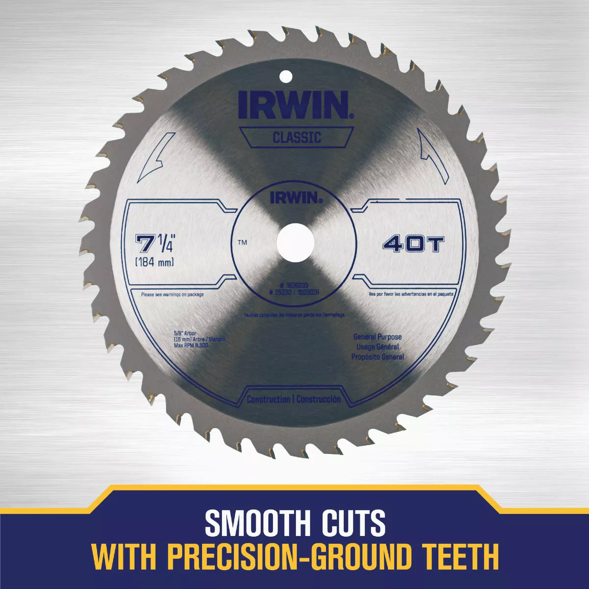 Irwin Classic Series 7-1/4 In. 40-Tooth Trim/Finish Circular Saw Blade - photo 4