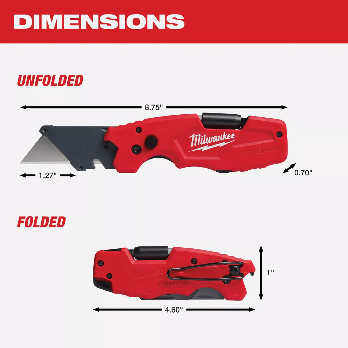 Milwaukee FASTBACK 6 in 1 Folding Utility Knife (2-Pack) - photo 3