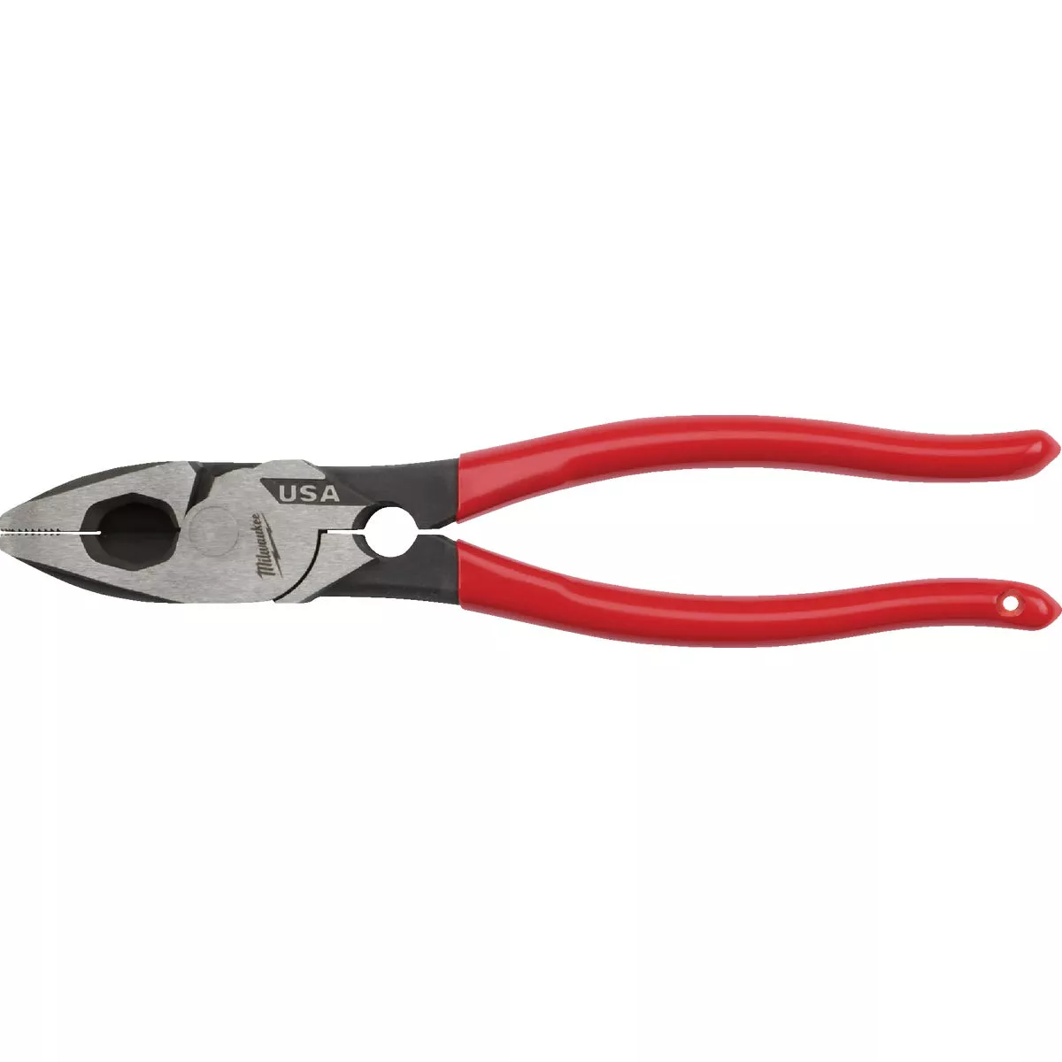 Milwaukee 9 In. Dipped Grip Linesman Pliers with Thread Cleaner
