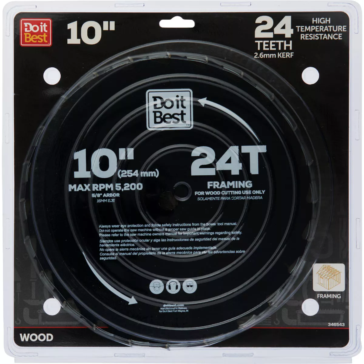 Do it Best 10 In. 24-Tooth Framing Circular Saw Blade