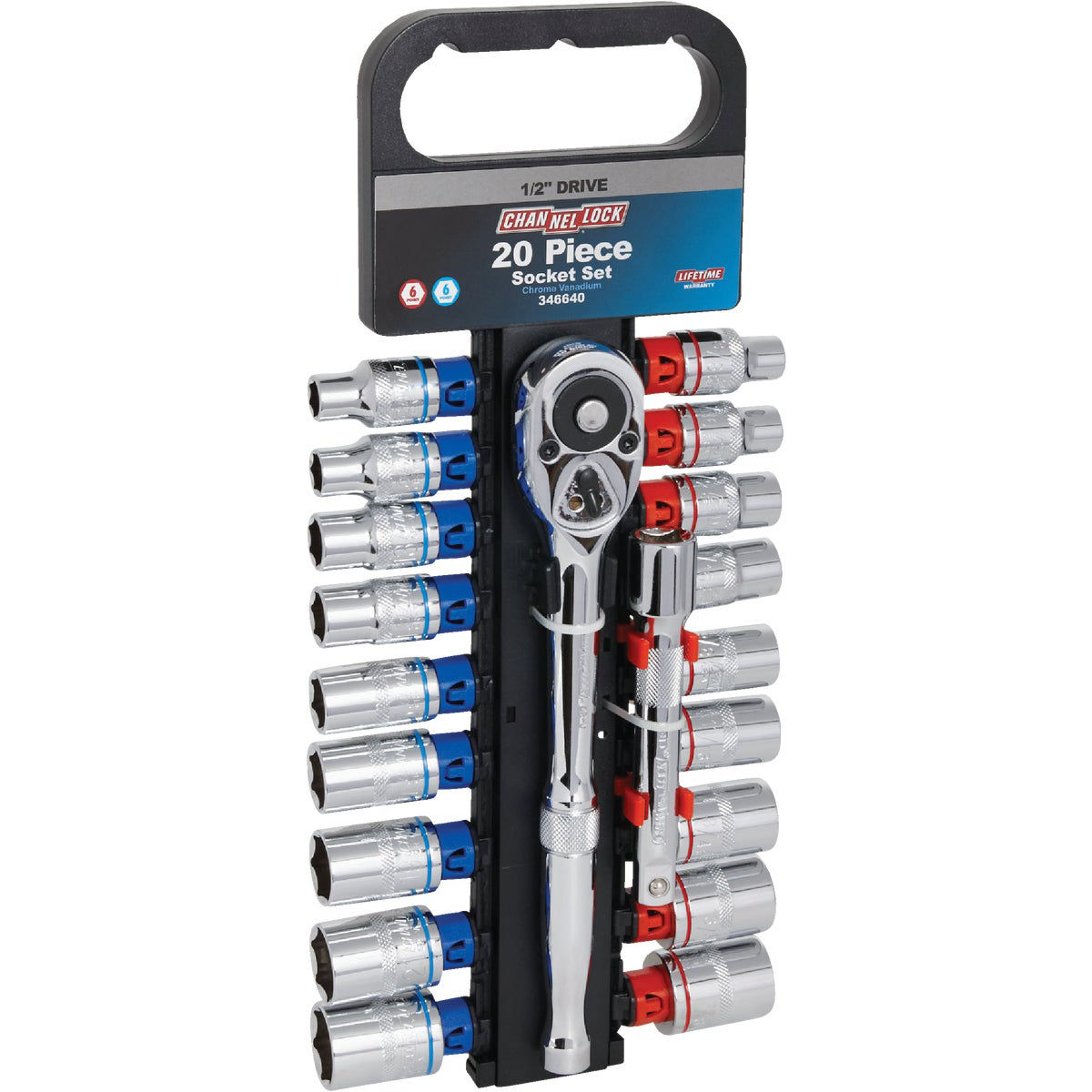 Channellock Standard/Metric 1/2 In. Drive 6-Point Shallow Ratchet ...
