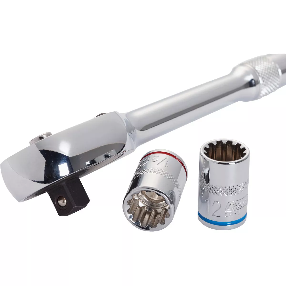 Channellock Standard/Metric 1/2 In. Drive 6-Point Shallow Ratchet & Socket Set (20-Piece) - photo 3