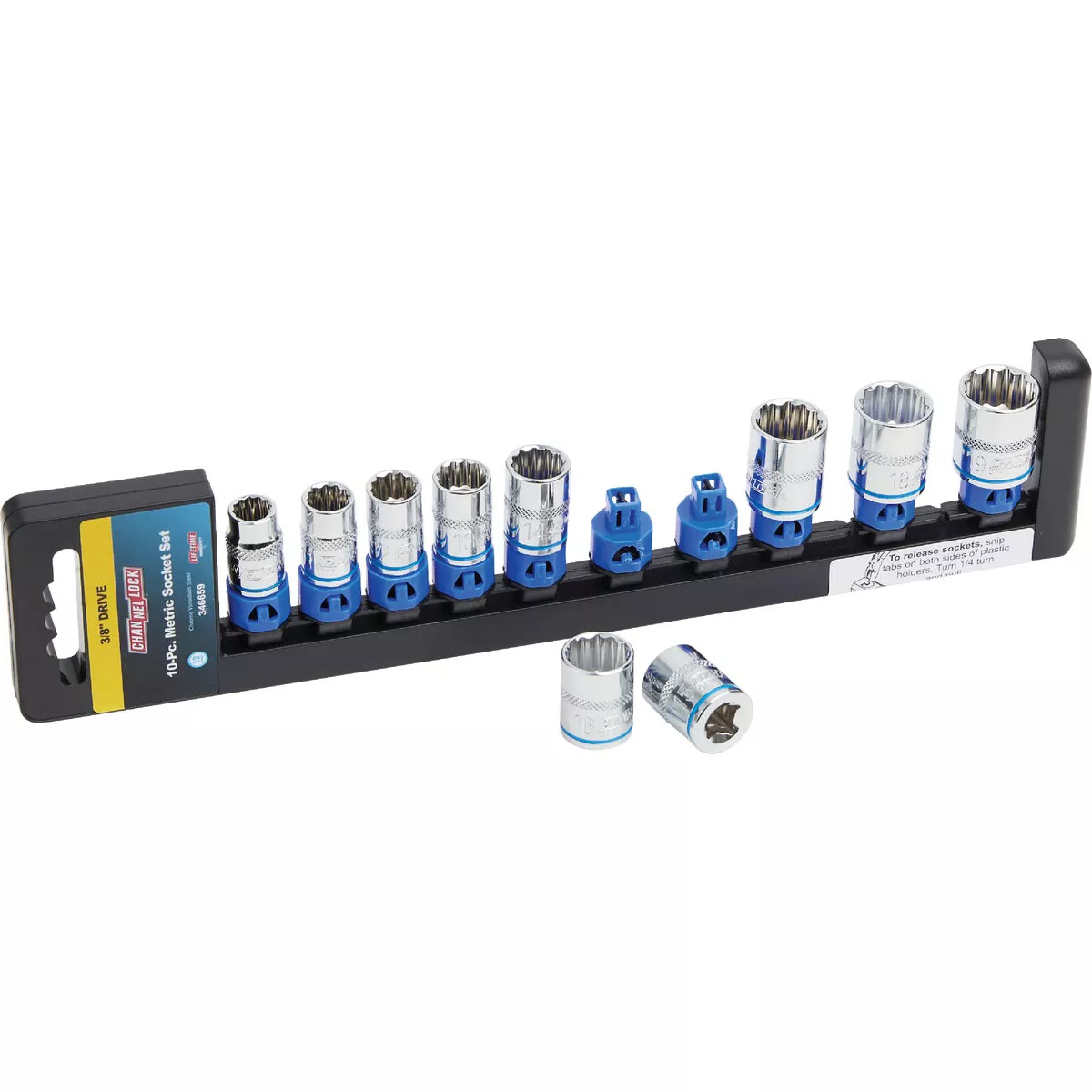 Channellock Metric 3/8 In. Drive 12-Point Shallow Socket Set (10-Piece) - photo 2