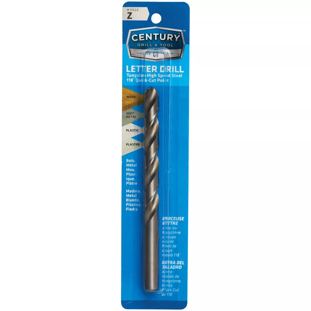 Century Drill & Tool Letter Z Tungsten High Speed Steel Quick-Cut Point Drill Bit