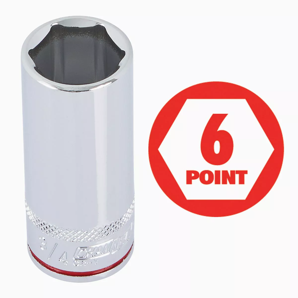 Channellock Standard 1/2 In. Drive 6-Point Deep Socket Set (8-Piece) - photo 3