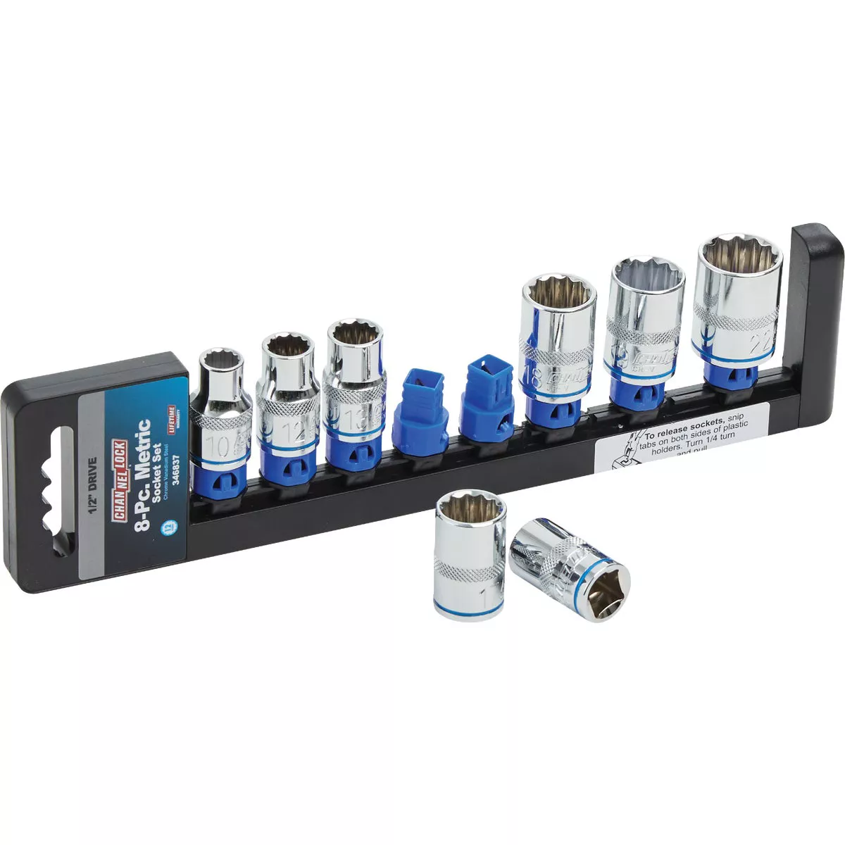 Channellock Metric 1/2 In. Drive 12-Point Shallow Socket Set (8-Piece) - photo 2