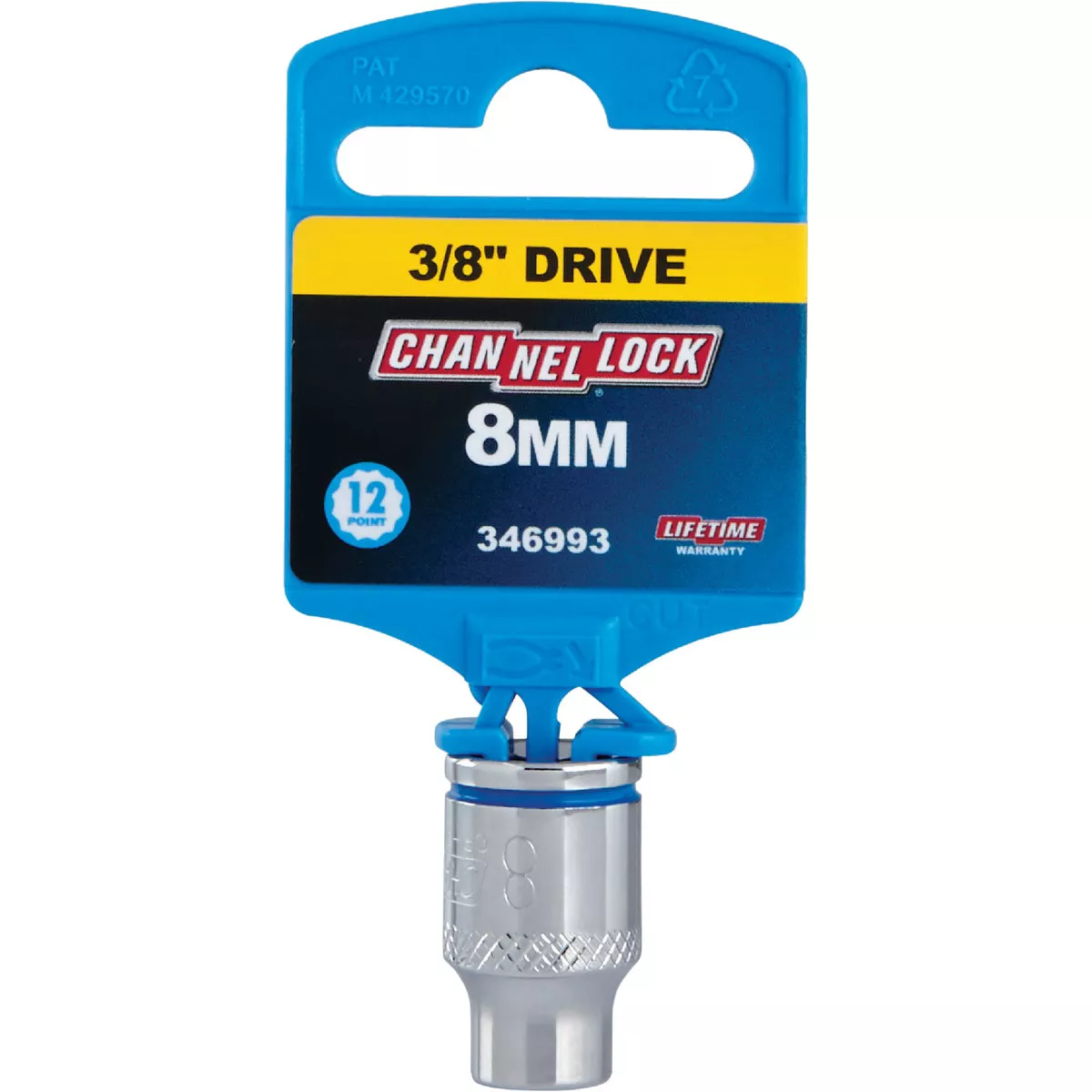 Channellock 3/8 In. Drive 8 mm 12-Point Shallow Metric Socket - photo 2