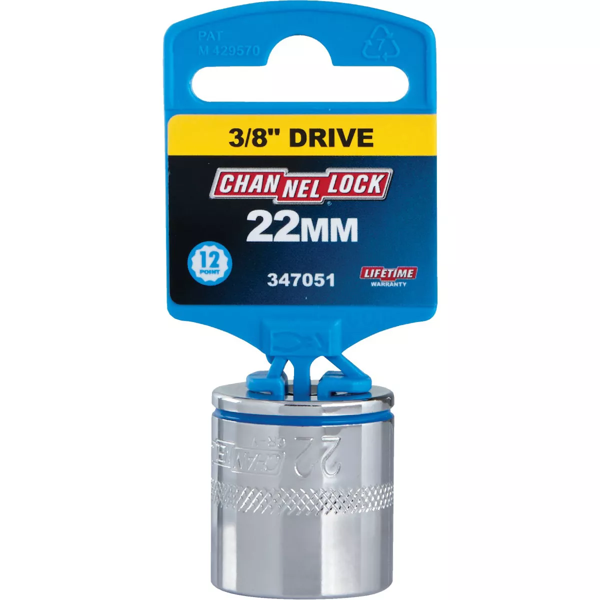 Channellock 3/8 In. Drive 22 mm 12-Point Shallow Metric Socket - photo 2