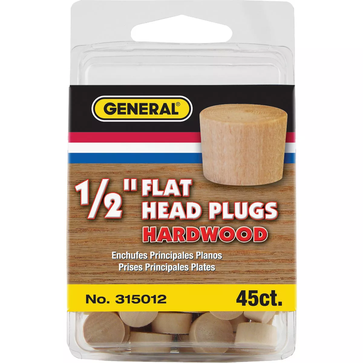 General Tools 1/2 In. Hardwood Flat Head Plug (45-Count) - photo 2