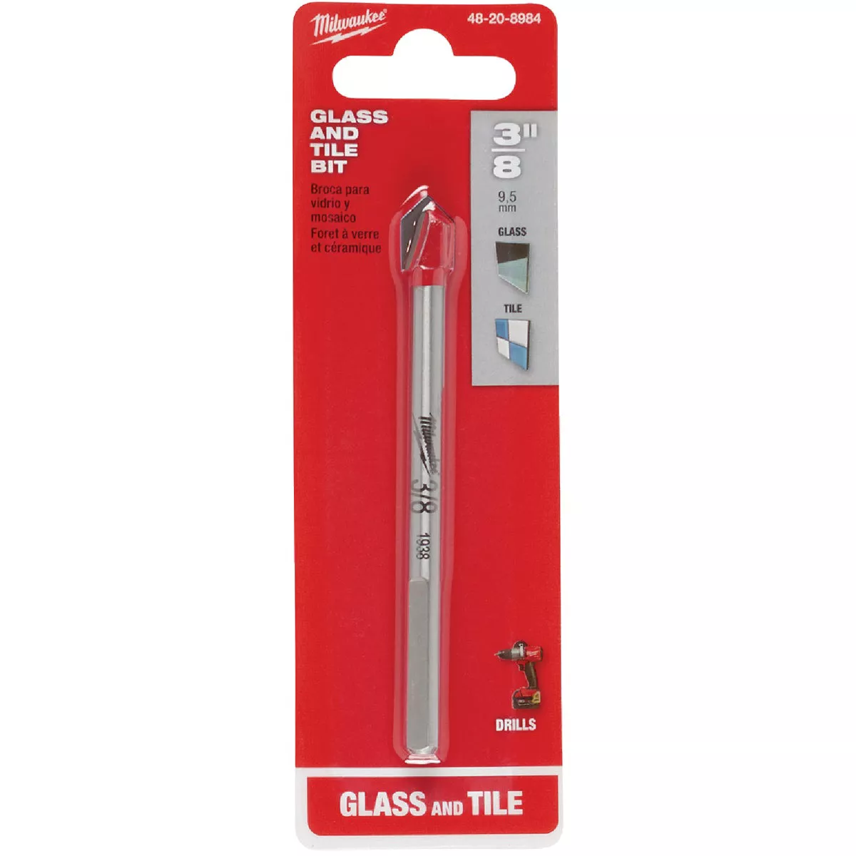 Milwaukee 3/8 In. Glass and Tile Bit - photo 2