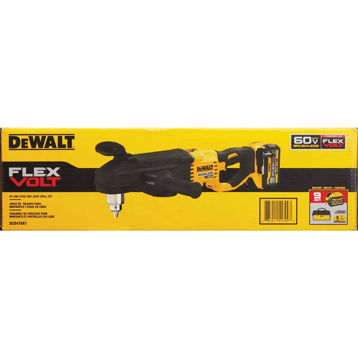 FLEXVOLT 60-Volt MAX Lithium-Ion Cordless Brushless 1/2 in. Stud and Joist Drill w/Batteries and Bonus Swivel Head Shear FLEXVOLT 60-Volt MAX Lithium-Ion Cordless Brushless 1/2 in. Stud and Joist Drill w/Batteries and Bonus Swivel Head Shear