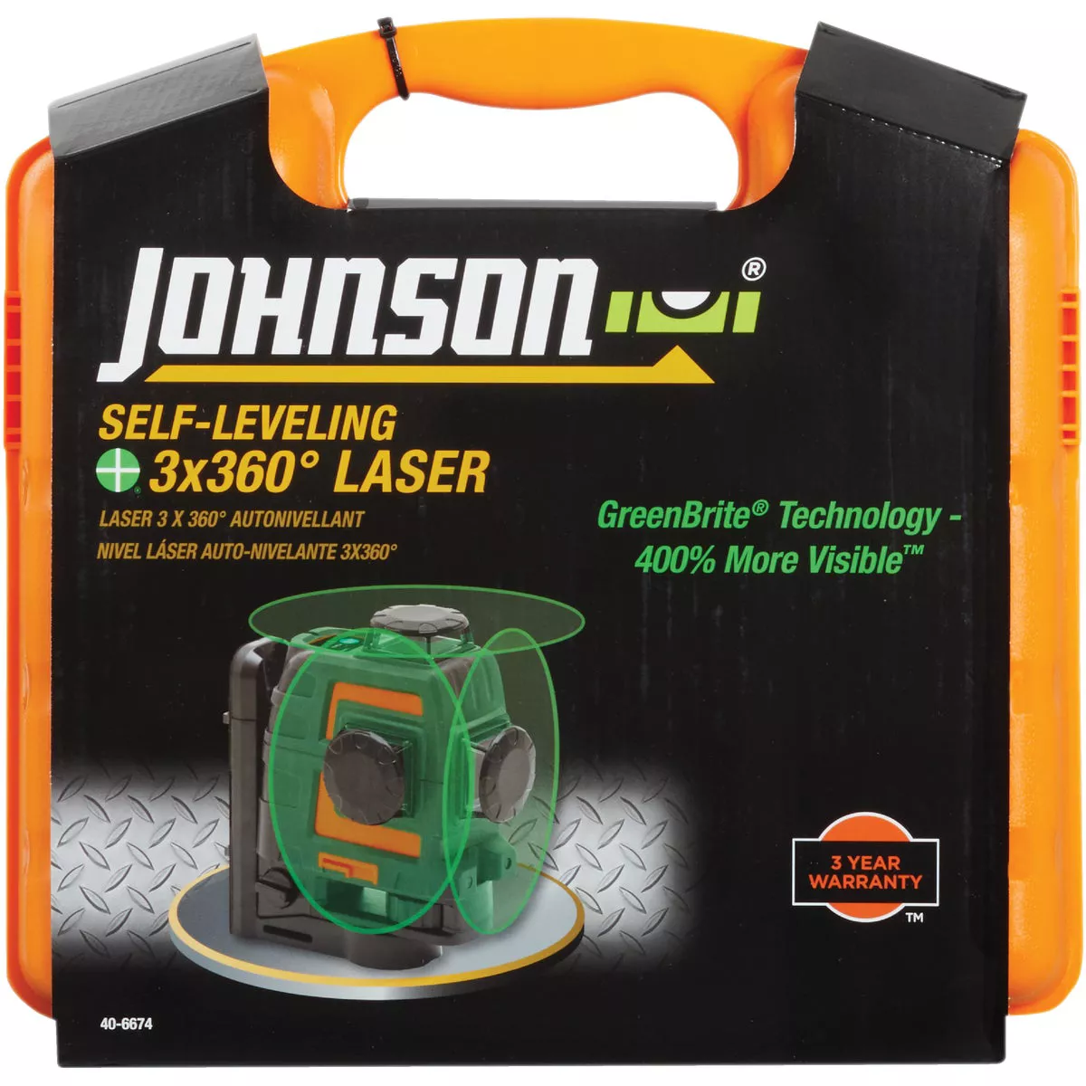 Johnson Level Self-Leveling 3x360 Laser with GreenBrite Technology - photo 2