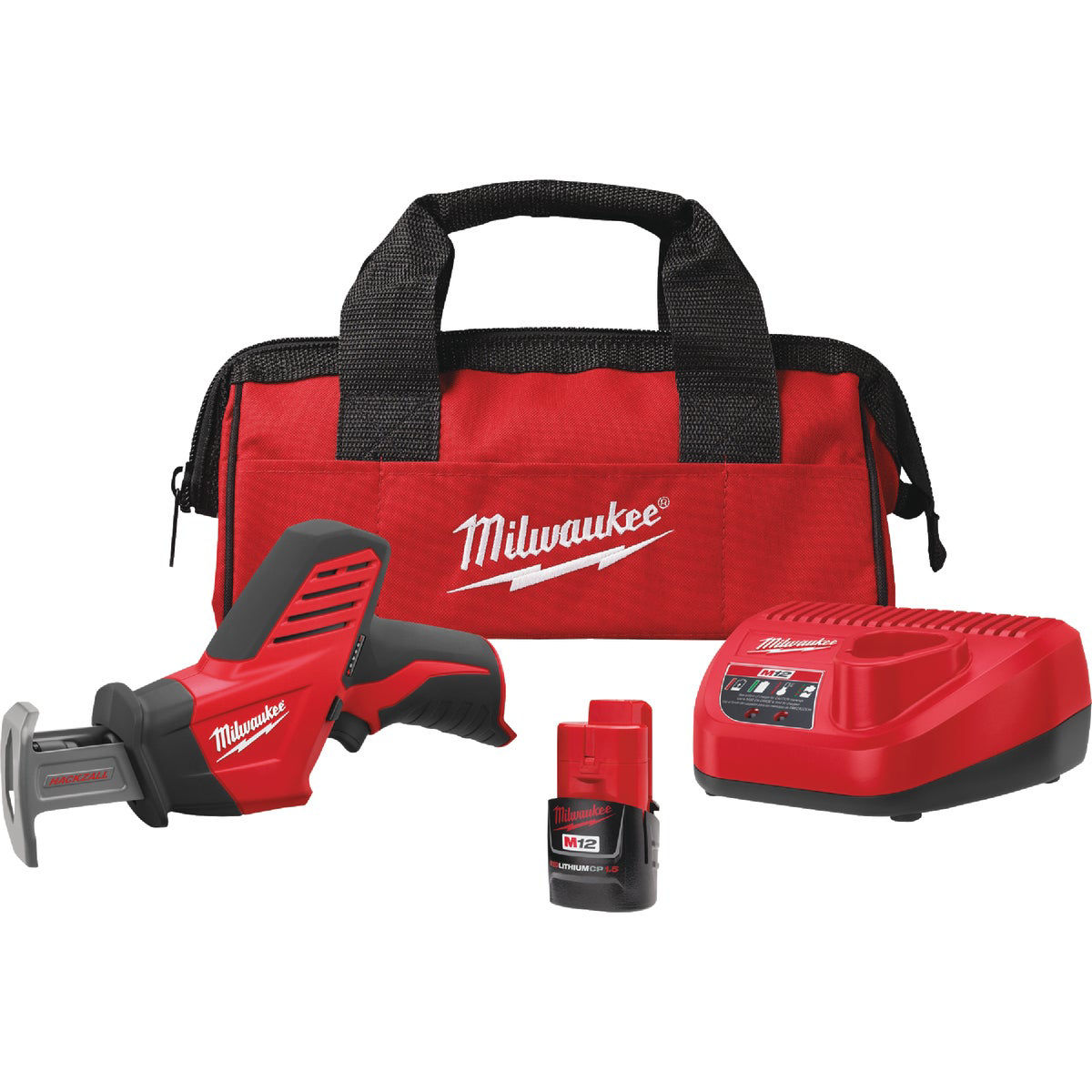 Milwaukee M12 HACKZALL Cordless Reciprocating Saw Kit with 1.5 Ah