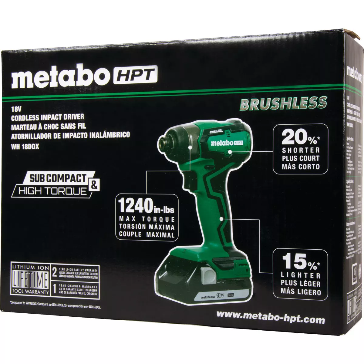 Metabo 18-Volt Lithium-Ion 1/4 In. Hex Sub-Compact Cordless Impact Driver - photo 2