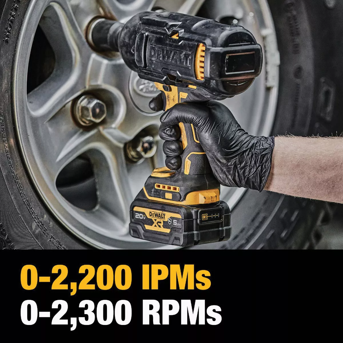 DEWALT 20V MAX XR Brushless 1/2 In. High Torque Cordless Impact Wrench Kit with Hog Ring Anvil, (2) 5.0 Ah Resistant Batteries & Charger - photo 6