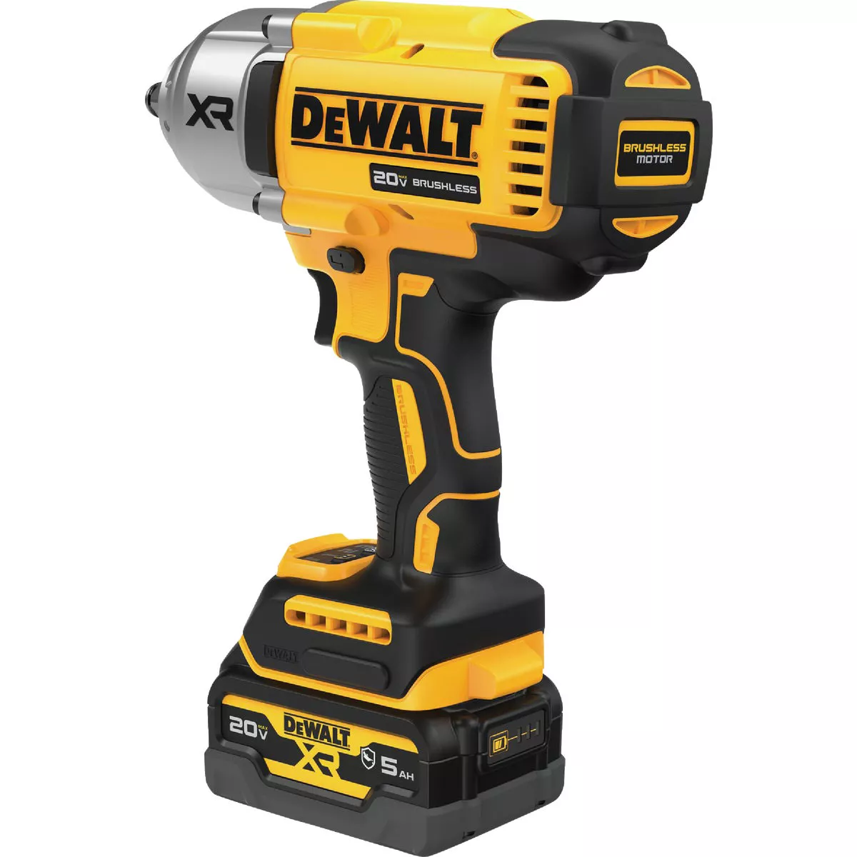 DEWALT 20V MAX XR Brushless 1/2 In. High Torque Cordless Impact Wrench Kit with Hog Ring Anvil, (2) 5.0 Ah Resistant Batteries & Charger - photo 3