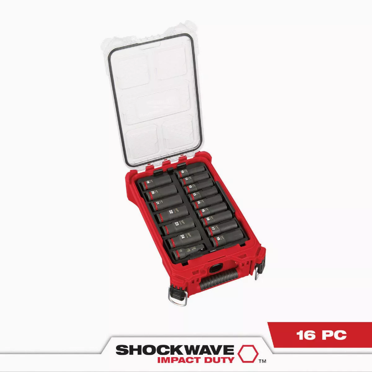 Milwaukee SHOCKWAVE Metric 1/2 In. Drive 6-Point Deep Impact Driver Set with PACKOUT Organizer (16-Piece) - photo 3