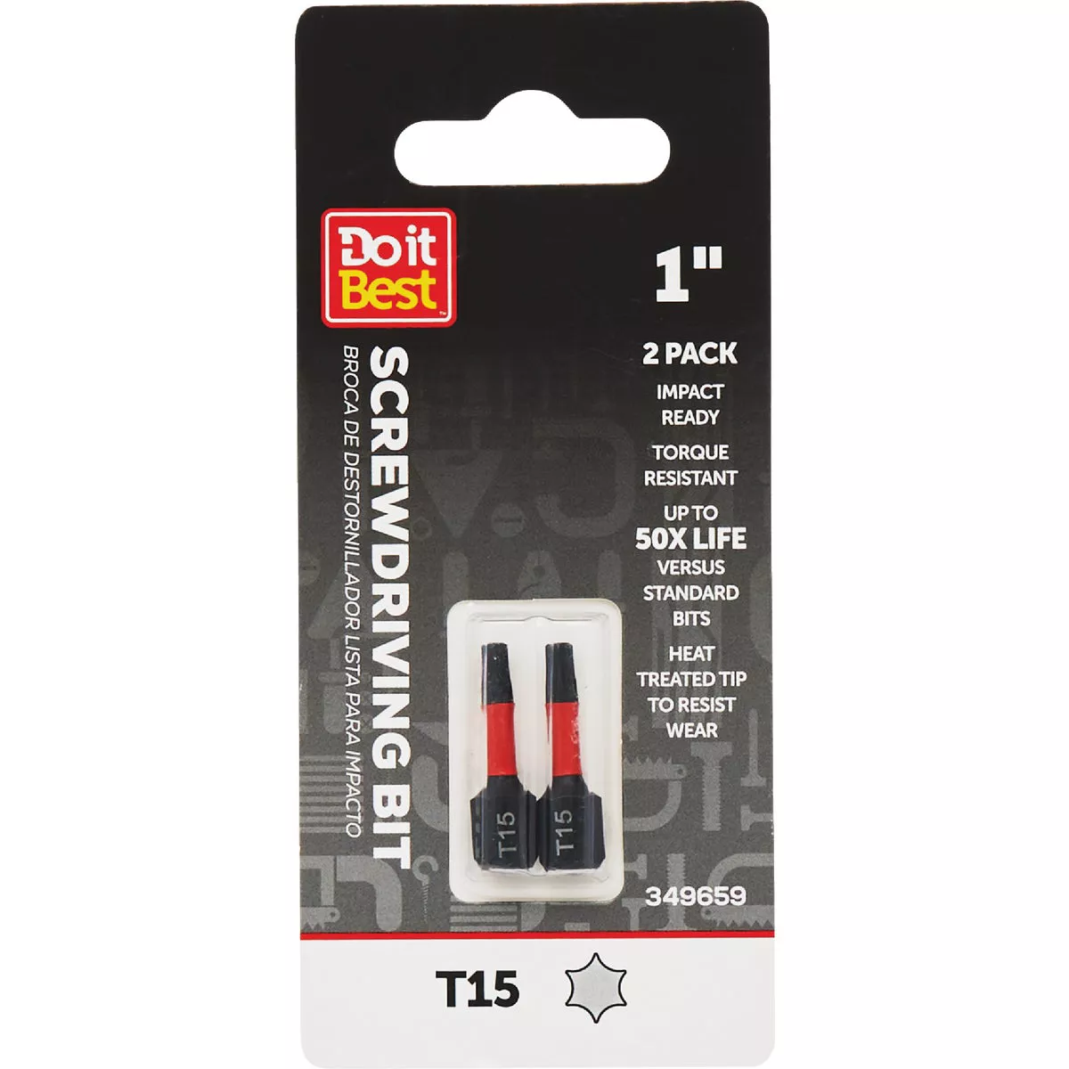 Do it Best 1 In. T15 Torx Impact Ready Screwdriver Bit (2-Pack)
