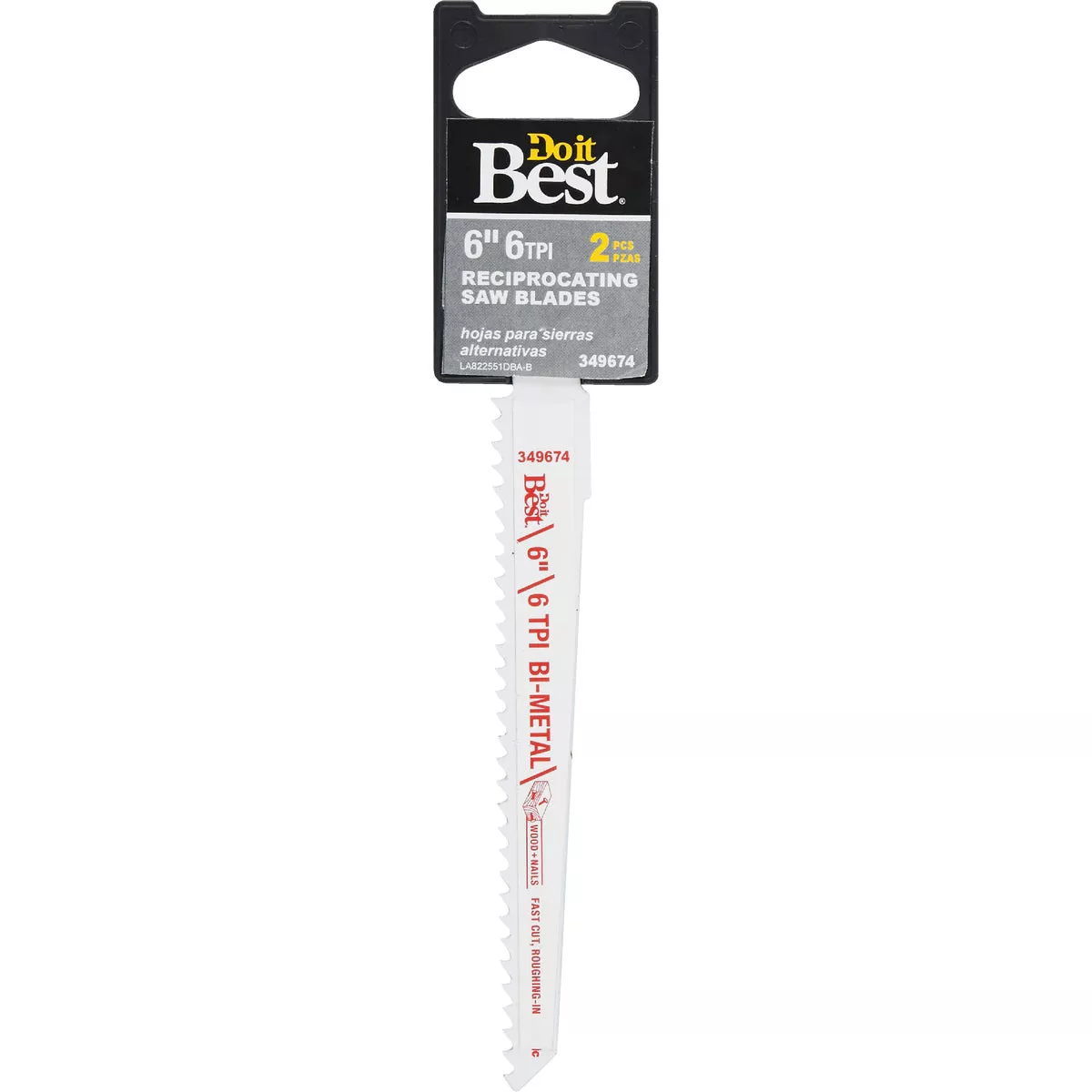 Do it Best 6 In. 6TPI Bi-Metal Nail-Embedded Wood Reciprocating Saw Blade (2-Pack)