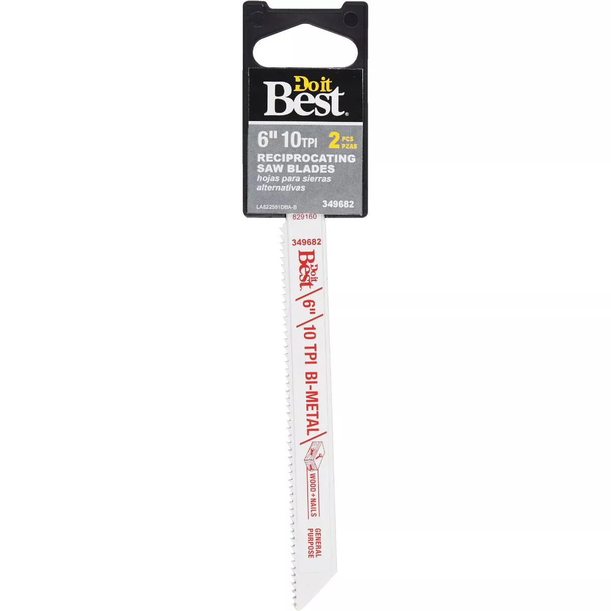Do it Best Bi-Metal 6 In. 10 TPI Wood w/Nails Reciprocating Saw Blade (2-Pack)