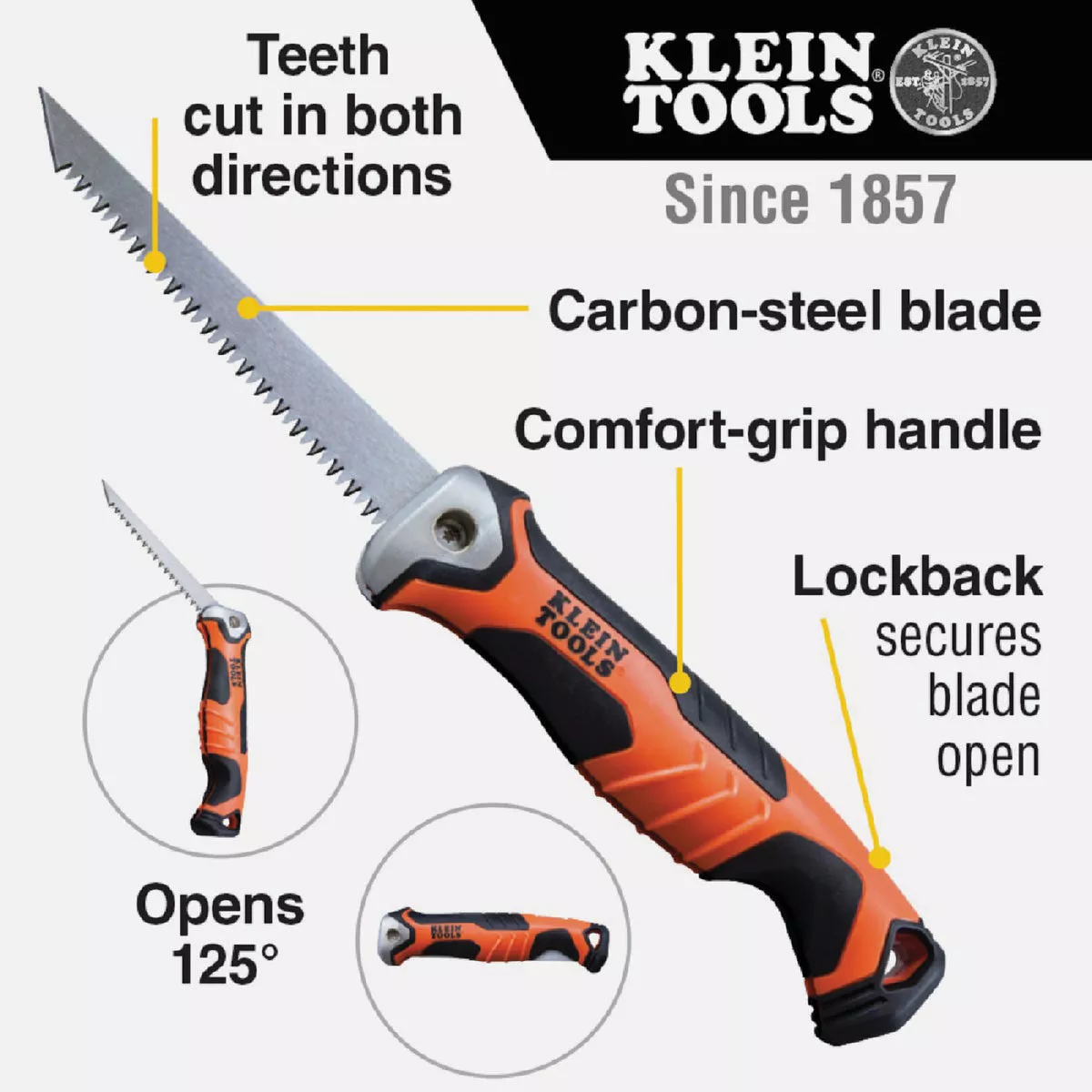 Klein 11-7/8 In. 8 TPI Folding Jab Saw - photo 5