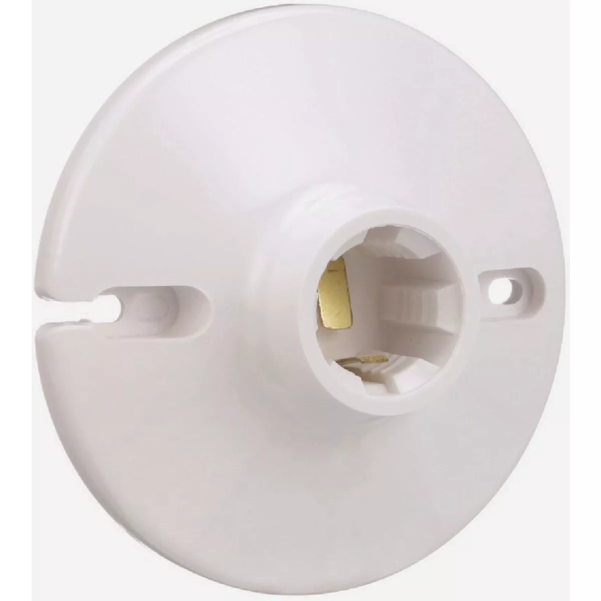 Eaton White Plastic Keyless Incandescent Lampholder