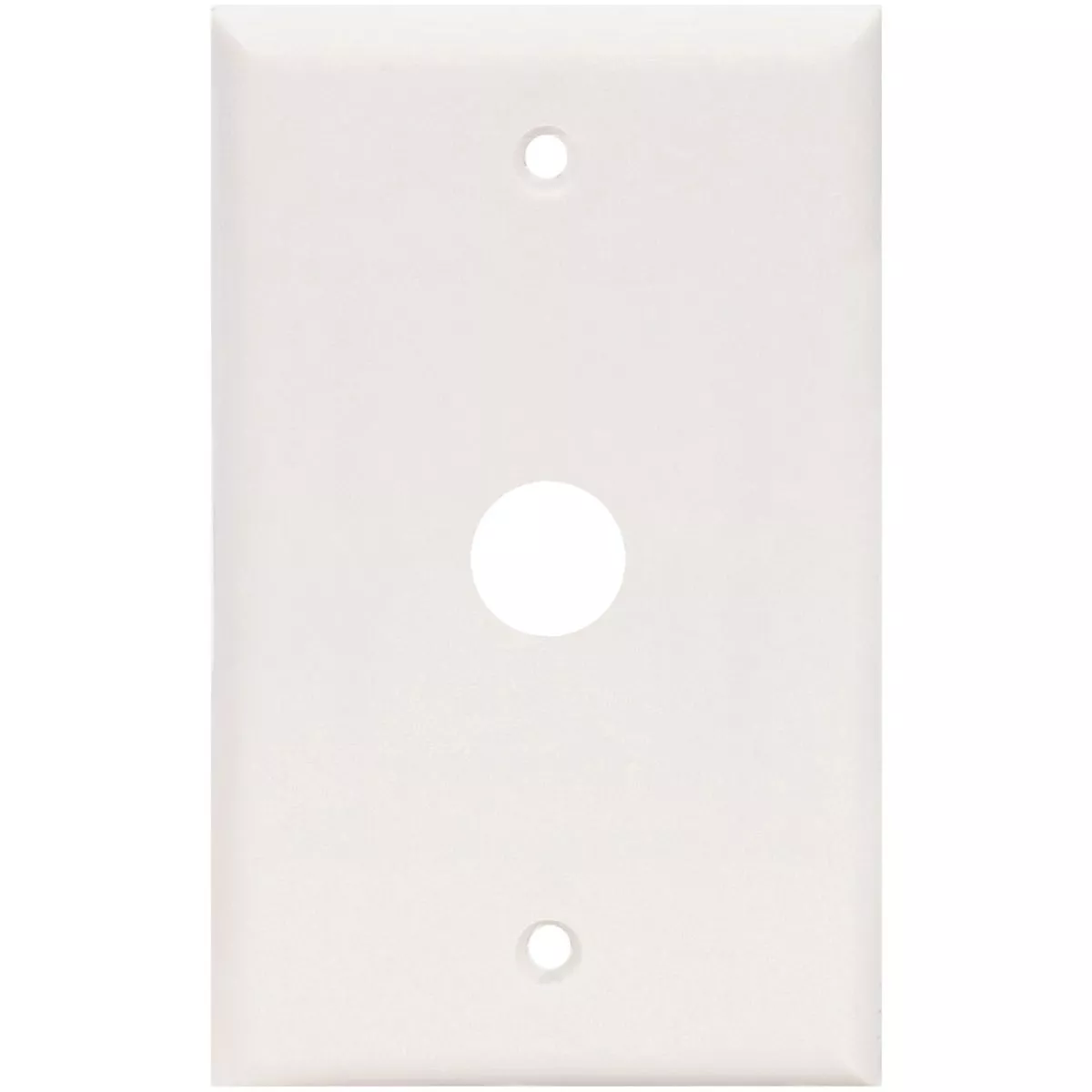 Eaton 1-Gang Thermoplastic White Phone/ Coax Cable Wall Plate with 0.625 In. Hole
