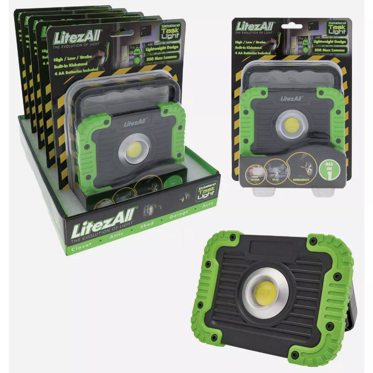 LitezAll Promier Products Black & Green LED Adjustable Task Light
