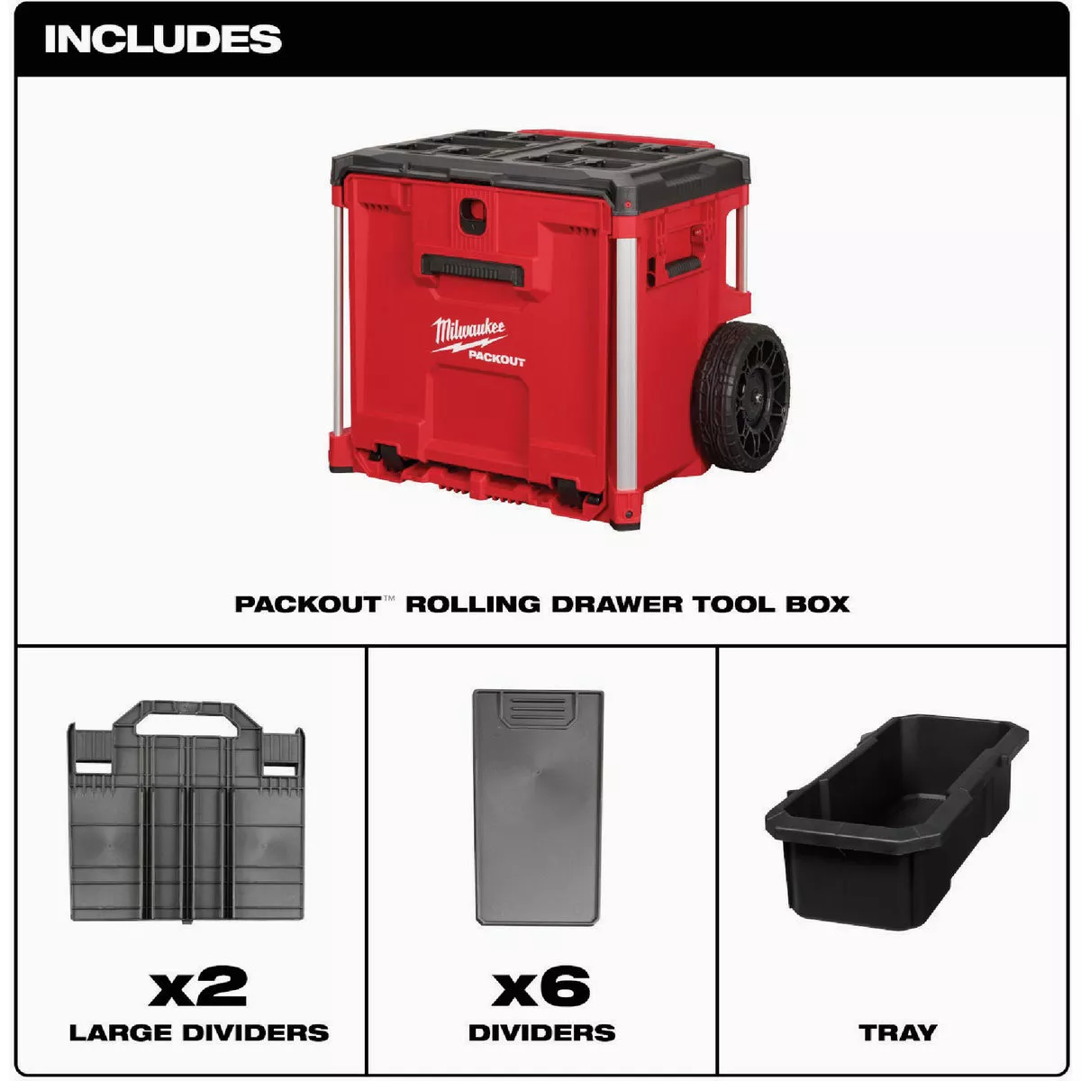 Milwaukee PACKOUT Rolling Drawer Tool Box - photo 3