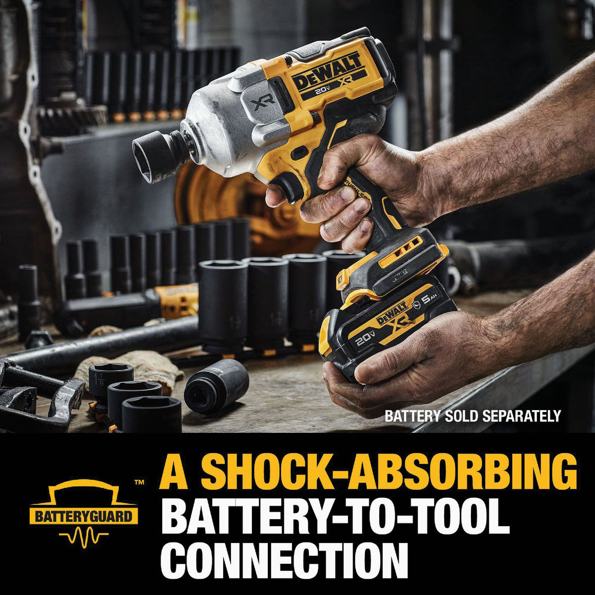 DeWalt 20V MAX XR Brushless Cordless 1/2 High Torque Impact Wrench with  Hog Ring Anvil (Tool Only) DCF961B