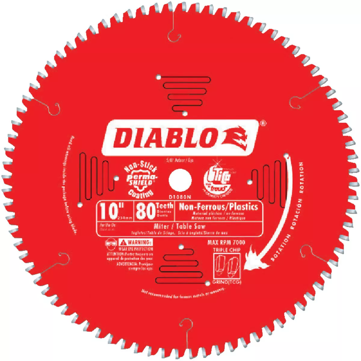 Diablo 10 In. 80-Tooth Aluminum Circular Saw Blade