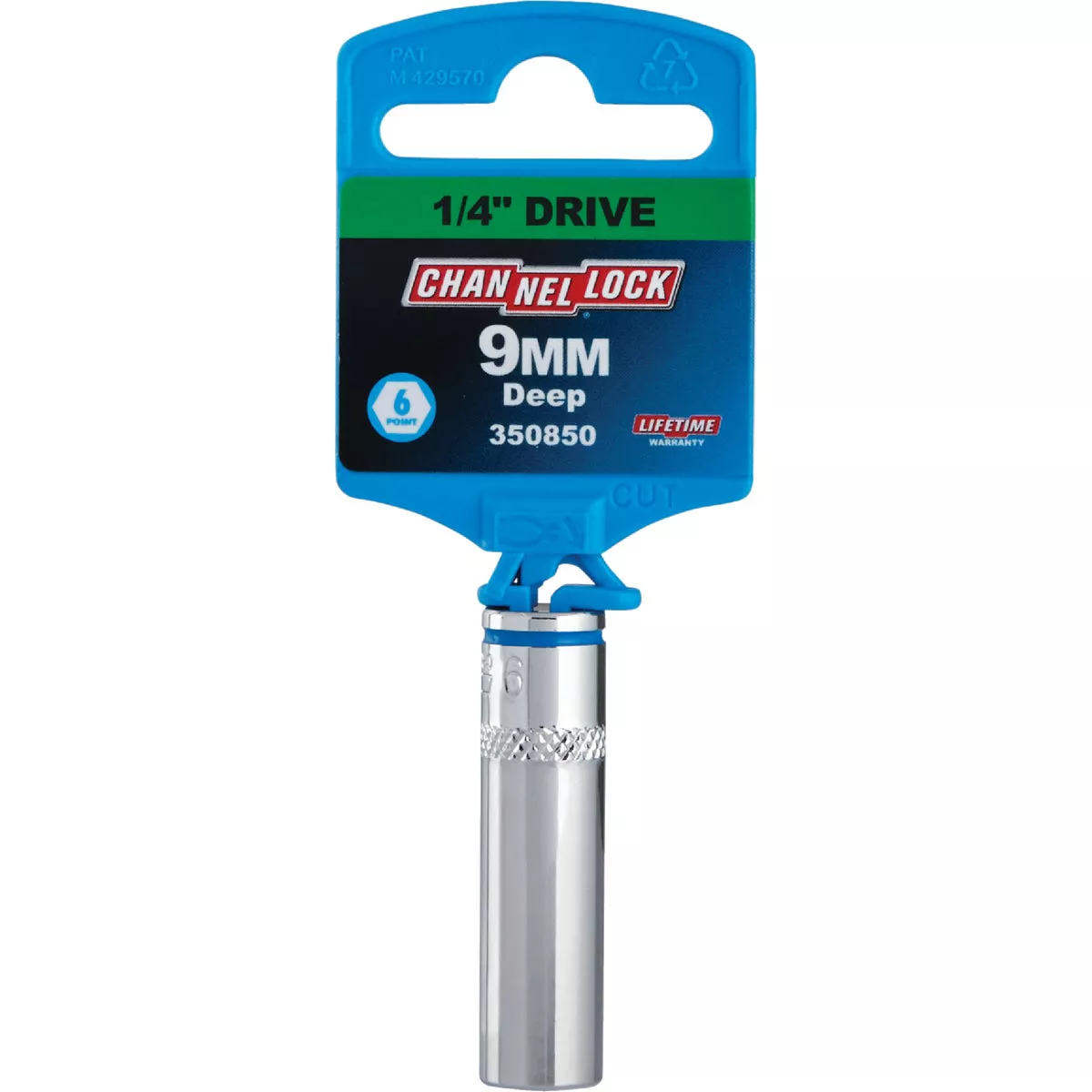 Channellock 1/4 In. Drive 9 mm 6-Point Deep Metric Socket - photo 2