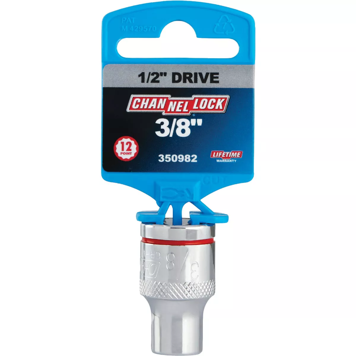 Channellock 1/2 In. Drive 3/8 In. 12-Point Shallow Standard Socket - photo 2