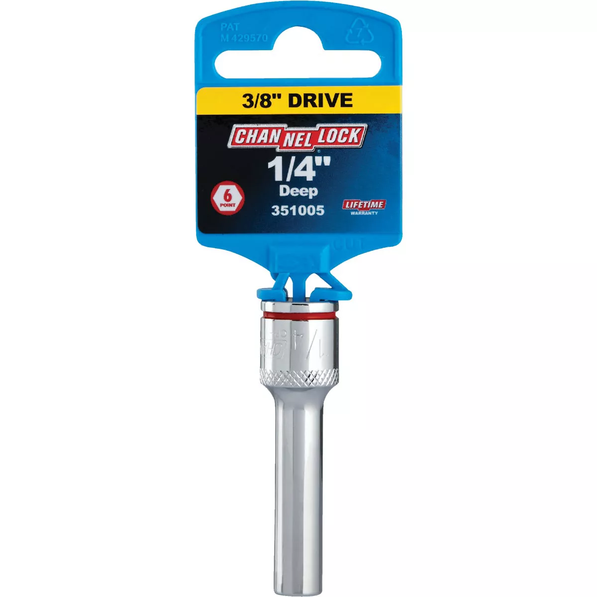 Channellock 3/8 In. Drive 1/4 In. 6-Point Deep Standard Socket - photo 2