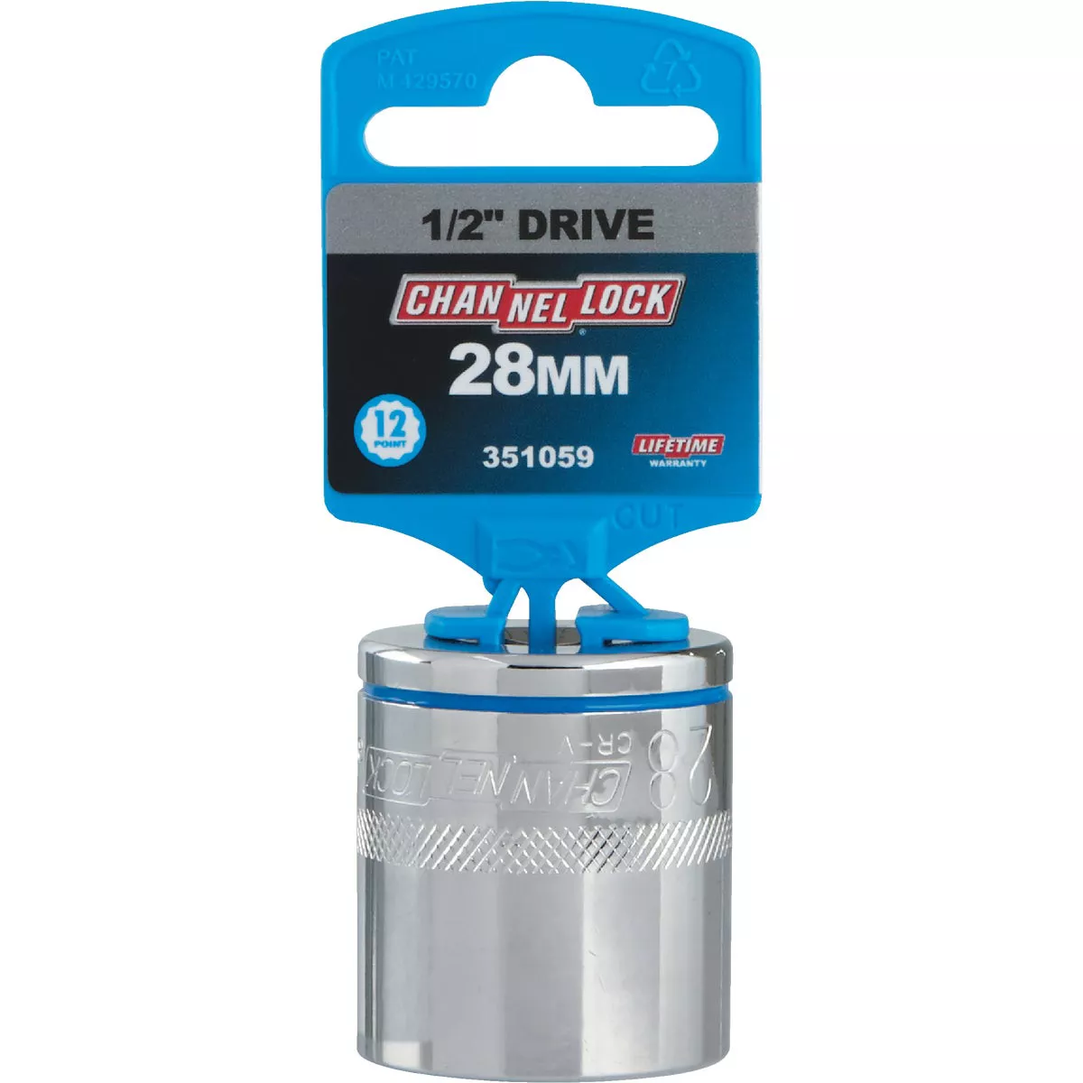 Channellock 1/2 In. Drive 28 mm 12-Point Shallow Metric Socket - photo 2