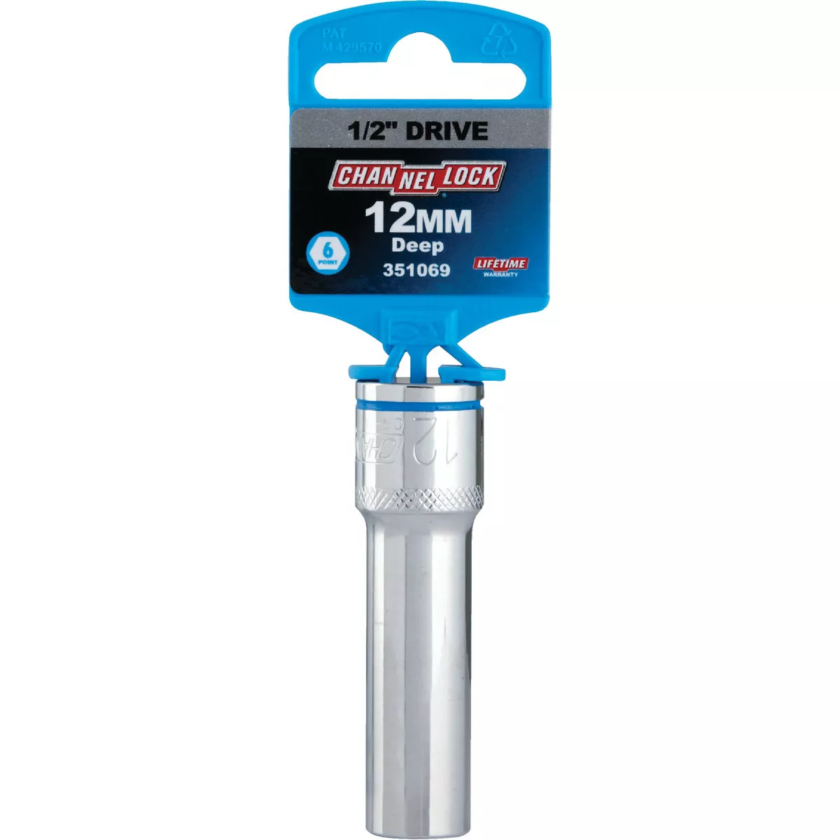 Channellock 1/2 In. Drive 12 mm 6-Point Deep Metric Socket - photo 2
