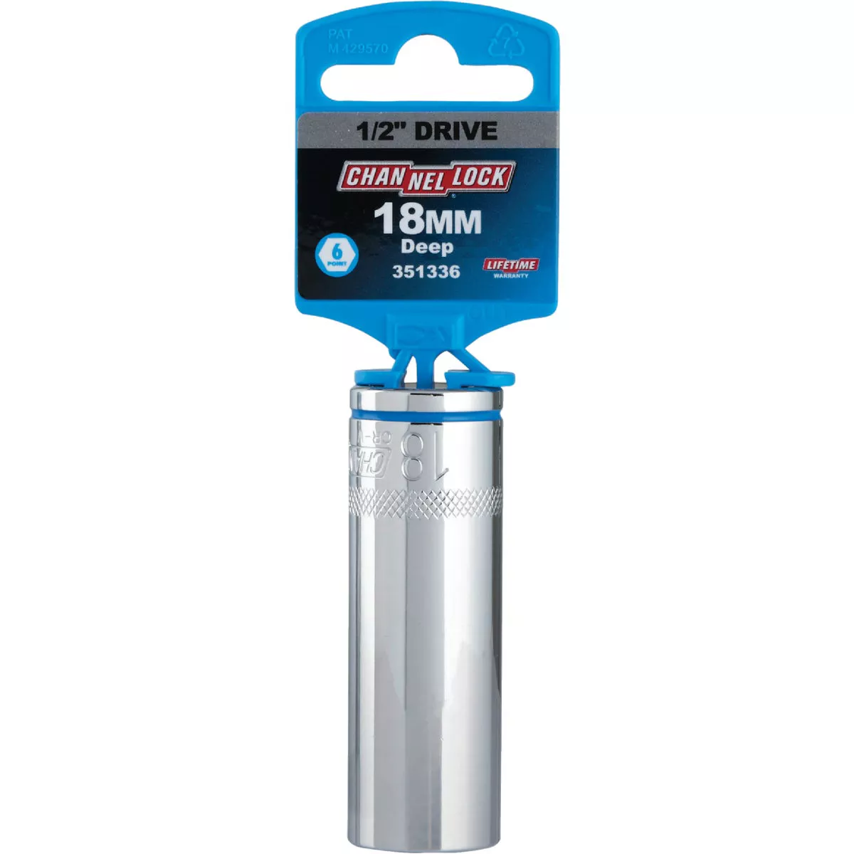 Channellock 1/2 In. Drive 18 mm 6-Point Deep Metric Socket - photo 2