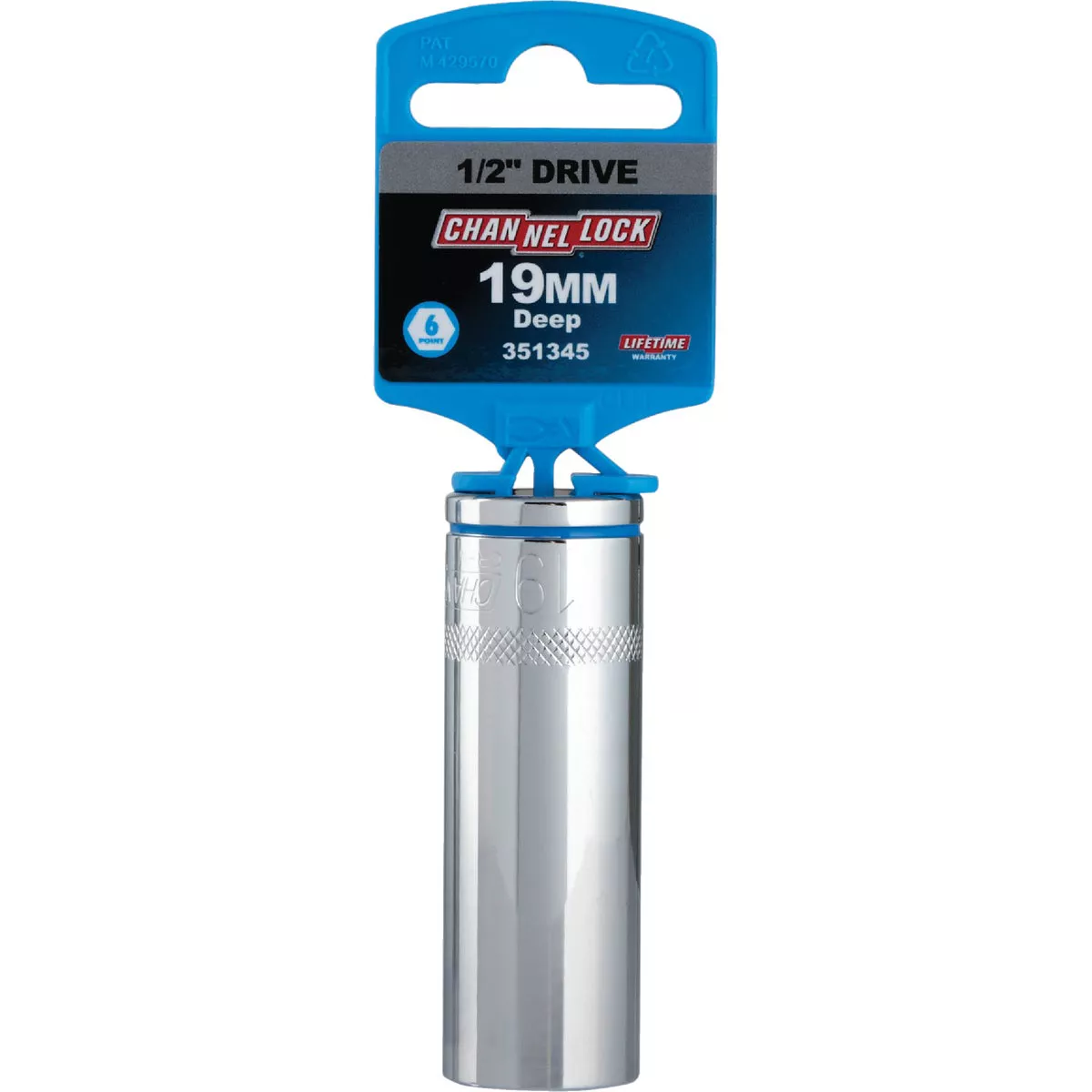 Channellock 1/2 In. Drive 19 mm 6-Point Deep Metric Socket - photo 2