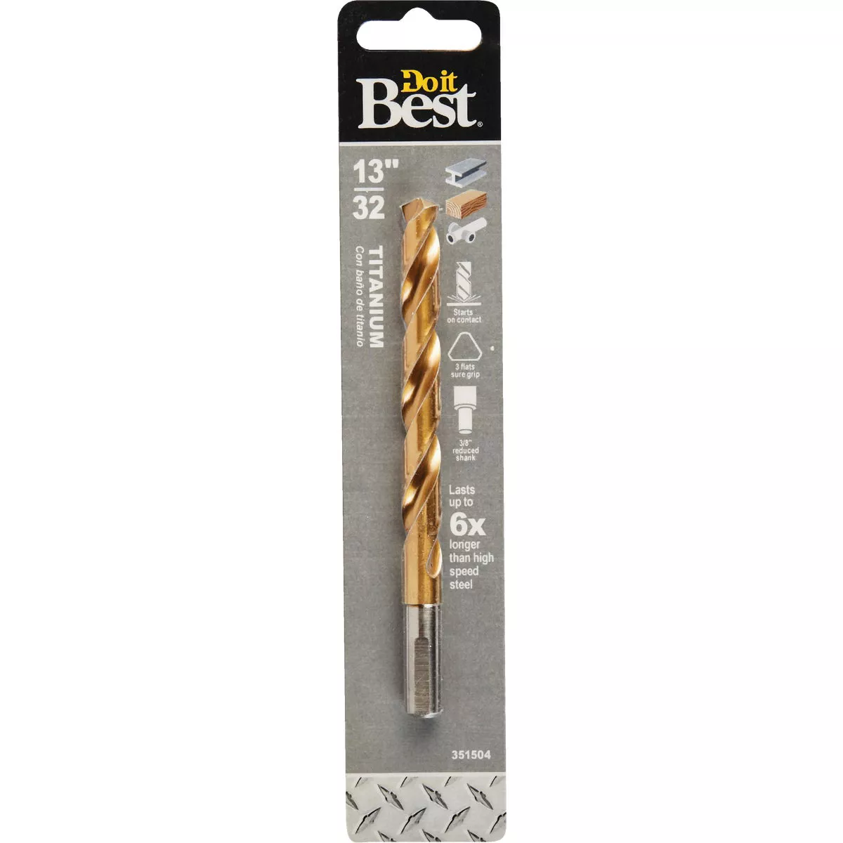 Do it Best 13/32 In. Titanium Drill Bit