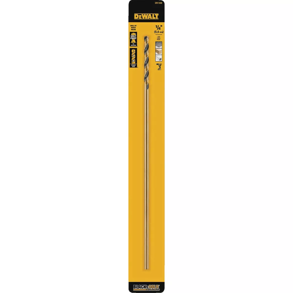 DeWalt 1/4 In. x 12 In. Black & Gold Oxide Drill Bit - photo 2